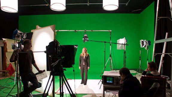 kỹ thuật chiếu sáng phông xanh