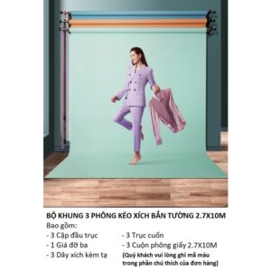 Mua Combo bộ treo 3 phông xích + 3 phông giấy 10m Giá Tốt 100