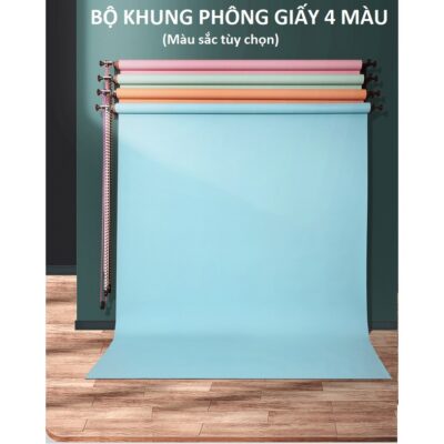 Combo bộ treo 4 phông xích + 4 phông giấy 10m chính hãng, hình ảnh thực tế mua tại HL Studio Bộ treo phông