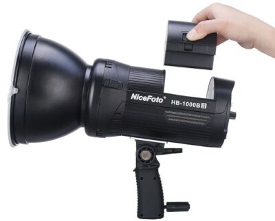 Đèn led studio Nicefoto HB-1000BII 100w kèm pin chính hãng, hình ảnh thực tế mua tại HL Studio Đèn Led Quay Phim