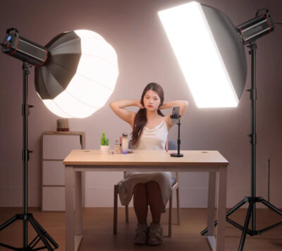 Bộ 2 Đèn Led Nanlite FS-60B Softbox Cầu Và Chữ Nhật, Đèn Quay Phim Chụp Ảnh Studio chính hãng, hình ảnh thực tế mua tại HL Studio HLStudio Combo
