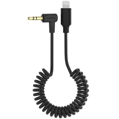 Cáp chuyển đổi âm thanh Comica 3.5mm TRS to Lightning chính hãng, hình ảnh thực tế mua tại HL Studio Dây cáp kết nối