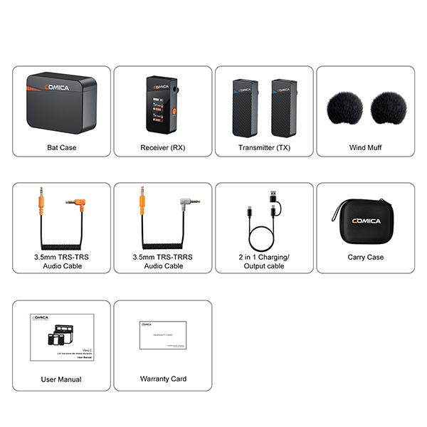 Micro thu âm không dây Comica Vimo C1, C2, C3 Báo Giá 2026-01-23 9 Mua Micro thu âm không dây Comica Vimo C1, C2, C3 Giá Tốt 9