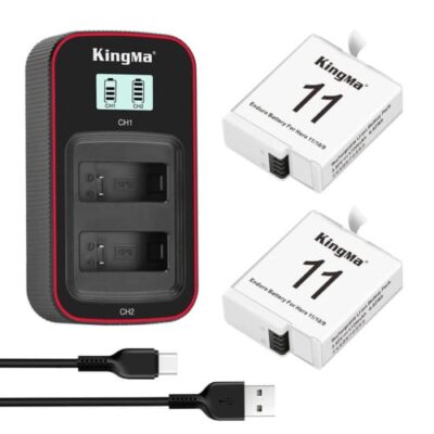 Bộ pin sạc KingMa cho Gopro 9/10/11 chính hãng, hình ảnh thực tế mua tại HL Studio Pin sạc thẻ nhớ