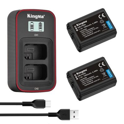 Bộ pin sạc KingMa NP-FW50 cho máy ảnh Sony chính hãng, hình ảnh thực tế mua tại HL Studio Pin sạc thẻ nhớ