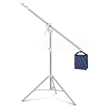 Chân boom inox 2.8m 2in1 chính hãng, hình ảnh thực tế mua tại HL Studio Chân Đèn Inox