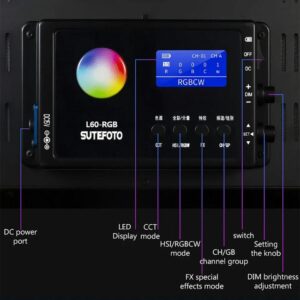 Mua Đèn led SuteFoto L60 RGB 2800K-10000K Giá Tốt 2