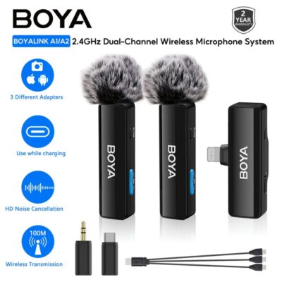 Micro thu âm cài áo BoyaLink A1/ A2 chính hãng, hình ảnh thực tế mua tại HL Studio Micro - Tai nghe