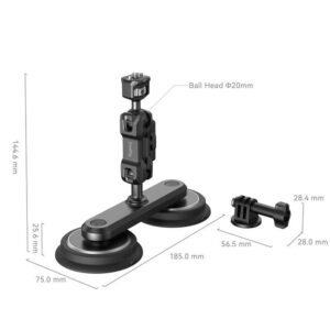 Smallrig Dual Magnetic Suction Cup Mount Action Camera Kit 4467 3