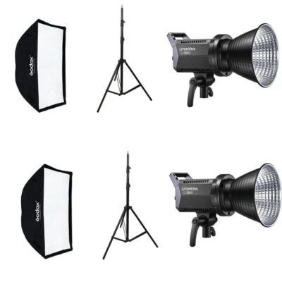 Bộ 2 đèn led Godox Litemons LA150D chính hãng, hình ảnh thực tế mua tại HL Studio Godox LA Series - Litemons 150 200 300 600