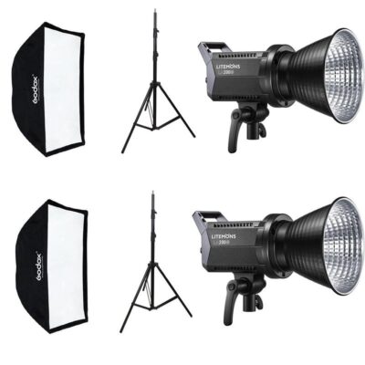 Bộ 2 đèn led Godox Litemons LA200Bi chính hãng, hình ảnh thực tế mua tại HL Studio Godox LA Series - Litemons 150 200 300 600