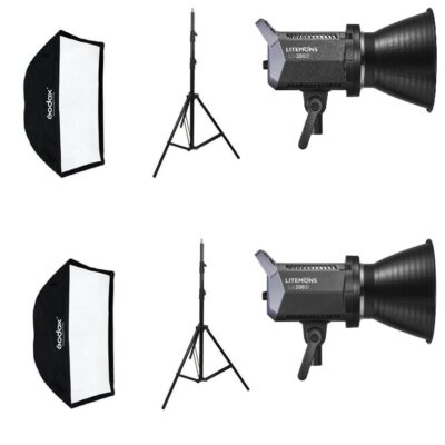 Bộ 2 đèn led Godox Litemons LA200D chính hãng, hình ảnh thực tế mua tại HL Studio Godox LA Series - Litemons 150 200 300 600