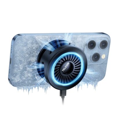 Telesin P9-MPR-01 – Quạt làm mát kèm sạc không dây cho điện thoại chính hãng, hình ảnh thực tế mua tại HL Studio Phụ Kiện Studio