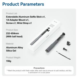 Telesin Wss 001 Gay Selfie Danh Cho Gopro Action Cam Dien Thoai Dai 64cm 06