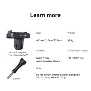 Telesin Oa Tpm T04 Bo Chuyen Doi Tu Tinh Hai Chau Cho Dji Action 3 4 05