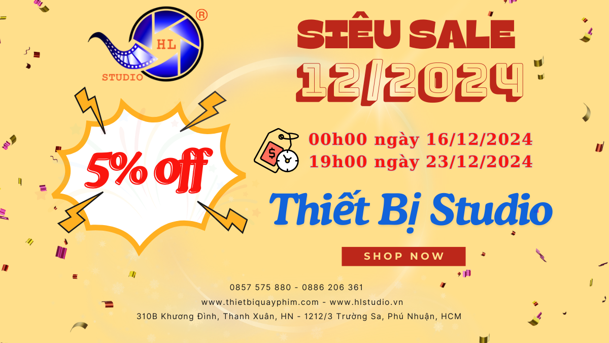 Uu Dai Thang 12 2024 Giam 5 Khi Mua Thiet Bi Studio