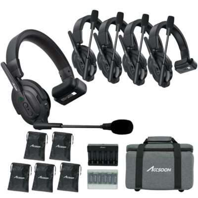 Accsoon MIC02-1H4R CoMo Intercom – Bộ 5 tai (1H4R) chính hãng, hình ảnh thực tế mua tại HL Studio Micro - Tai nghe