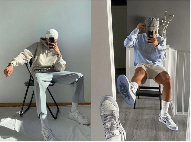 Chụp ảnh khoe outfit trước gương