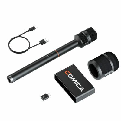 Micro thu âm cầm tay Comica Revo S cho điện thoại cổng Type-C chính hãng, hình ảnh thực tế mua tại HL Studio Microphone Comica