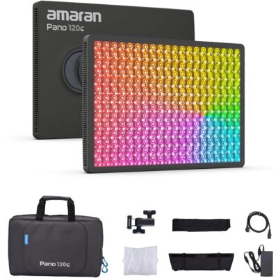 Đèn LED Amaran Pano 120c Kit (Charcoal) CCT 2300K-10000K chính hãng, hình ảnh thực tế mua tại HL Studio Đèn led bảng