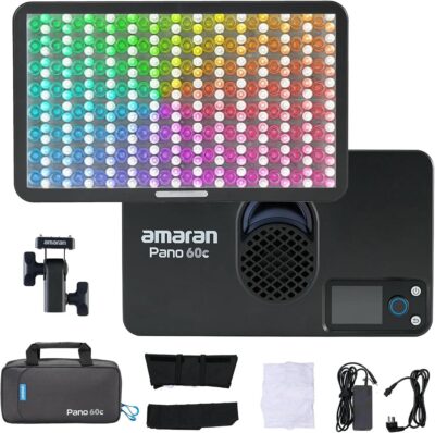 Đèn LED Amaran Pano 60c Kit (Charcoal) CCT 2300K-10000K chính hãng, hình ảnh thực tế mua tại HL Studio Đèn led bảng