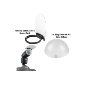 Combo Tan Sang Godox Ak R12 Bounce Card Ak R11 Dome Diffuser 750x410