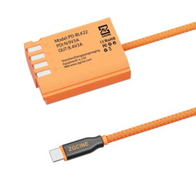 Pin ảo Dummy ZGCINE Type-C to PD-BLK22 cho Panasonic Lumix chính hãng, hình ảnh thực tế mua tại HL Studio Pin sạc thẻ nhớ