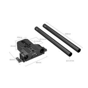 Mua SmallRig 5609 – Tấm đế Plate kèm đế đũa carbon 20cm Giá Tốt 2