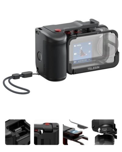 Telesin S6-FMS-22-TDJ – Khung bảo vệ kèm tay cầm cho DJI Action 5/ 4/ 3 chính hãng, hình ảnh thực tế mua tại HL Studio Khung bảo vệ máy ảnh ( Camera Cage chính hãng )