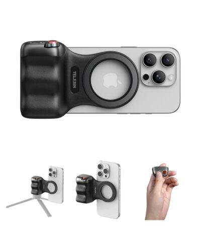 Telesin P5-MP-001BK/ WH – Tay cầm chụp ảnh từ tính cho điện thoại chính hãng, hình ảnh thực tế mua tại HL Studio Phụ Kiện Studio