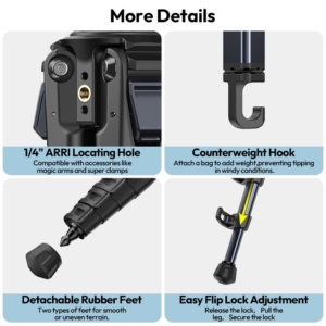 Ulanzi Ombra Video Ii Chan Tripod De Thao Lap Nhanh Arca Xoay 360 05