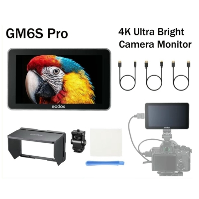 Màn hình Godox GM6S Pro Kit2 4K HDMI 5.5″ 2000Nits chính hãng, hình ảnh thực tế mua tại HL Studio Màn hình - Monitor ( Hỗ Trợ Quay Chụp Studio )