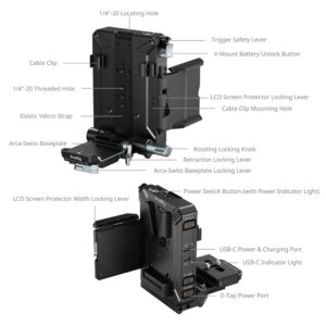 Smallrig 5227 Bo De Gan Pin V Mount Thao Nhanh Arca Swiss 05 Hlstudio