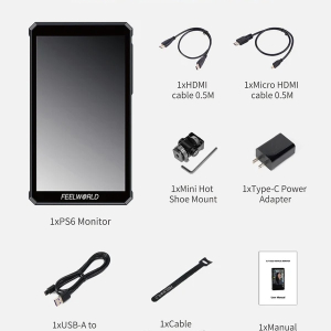 Man Hinh Cam Ung Feelworld Ps6 5 5 Inch 550nit Oled Quay Doc 4k Hdmi 08 Hlstudio