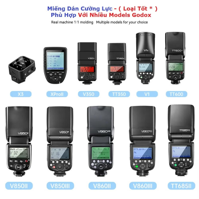Miếng dán kính cường lực cho Godox X3, X3Pro, XproII, TT685II, V860III, V1, v100, iT30pro, iT32, V480/ V1mid (Loại tốt) chính hãng, hình ảnh thực tế mua tại HL Studio Phụ Kiện Studio