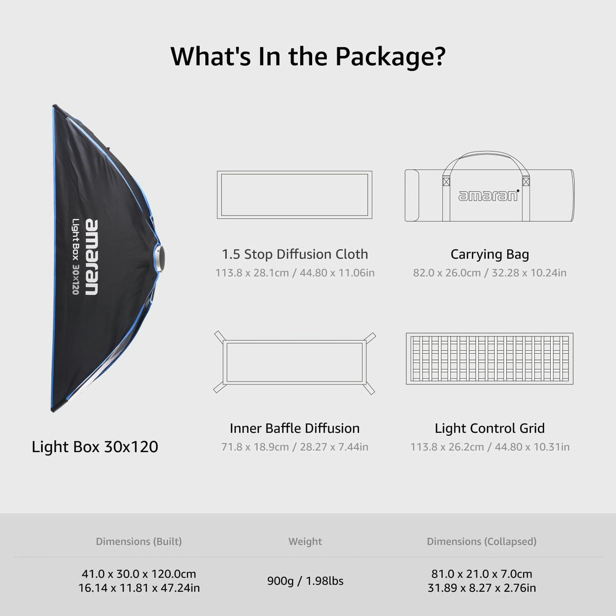 2026-06-19 TBQP Báo Giá Hà Nội - HCM - Softbox Amaran Lightbox 30120 – Thao tác nhanh kèm tổ ong 4 Softbox Amaran Lightbox 30120 – Thao tác nhanh kèm tổ ong chính hãng, hình ảnh thực tế mua tại HL Studio Softbox 4