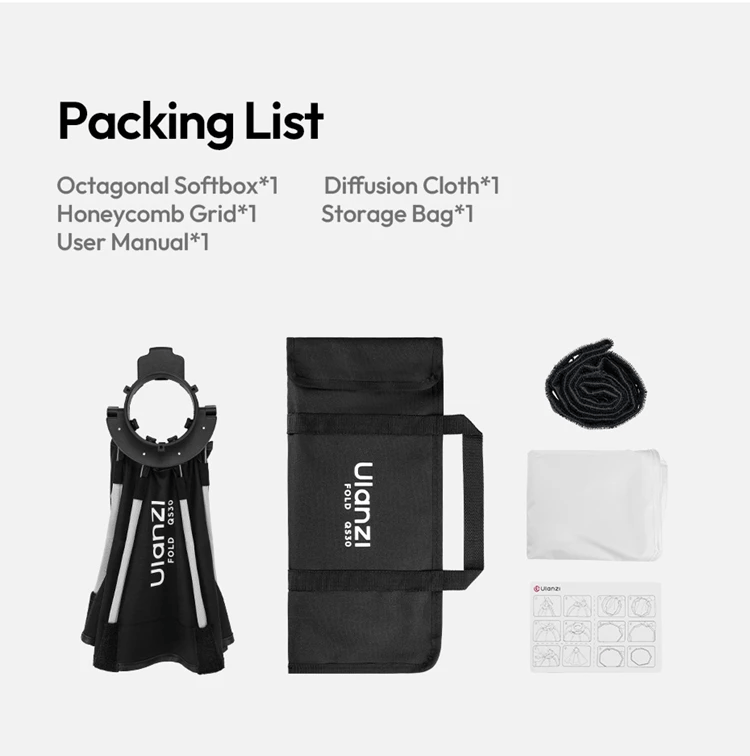 2026-06-19 TBQP Báo Giá Hà Nội - HCM - Ulanzi FOLD QS30 – Softbox thao tác nhanh ngàm Mini Bowens 30cm L304 8 Ulanzi FOLD QS30 – Softbox thao tác nhanh ngàm Mini Bowens 30cm L304 chính hãng, hình ảnh thực tế mua tại HL Studio Softbox 8