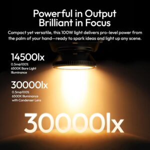 Den Led Ulanzi C01 100w Cob Ngam Mini Bowen Kem Lens L252 3