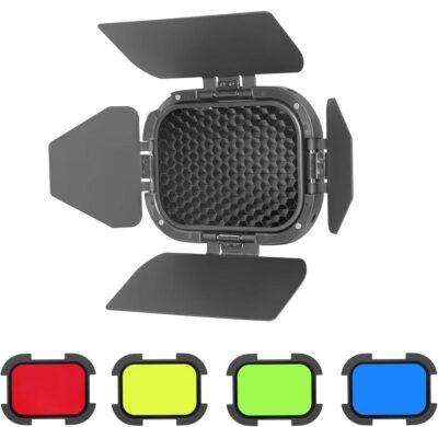 Godox BD-07 II – Barn Door lưới tổ ong kèm bộ lọc gel 4 màu cho AD200PRO II chính hãng, hình ảnh thực tế mua tại HL Studio Phụ Kiện Studio