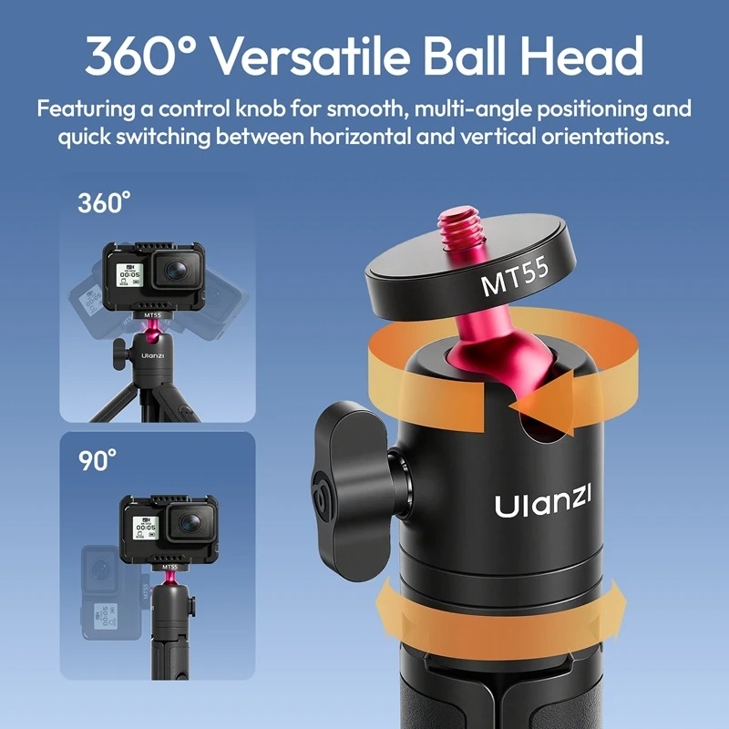 2026-06-19 TBQP Báo Giá Hà Nội - HCM - Ulanzi MT55 SnapGo – Tripod selfie mini vít 1/4″ xoay 360° T165 5 Ulanzi MT55 SnapGo – Tripod selfie mini vít 1/4″ xoay 360° T165 chính hãng, hình ảnh thực tế mua tại HL Studio Tripod Ulanzi 5