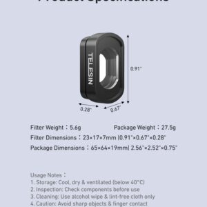 2026-10-04 TBQP Báo Giá Hà Nội - HCM - Telesin S5-FLT-48-TDJ – Ống kính góc rộng 112° cho DJI Pocket 4/ 3 19 Telesin S5-FLT-48-TDJ – Ống kính góc rộng 112° cho DJI Pocket 4/ 3 chính hãng, hình ảnh thực tế mua tại HL Studio Phụ Kiện Studio 19