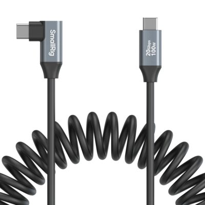 Cáp dữ liệu xoắn SmallRig 4792 USB-C (thẳng) sang USB-C (góc cạnh) chính hãng, hình ảnh thực tế mua tại HL Studio Phụ Kiện Studio