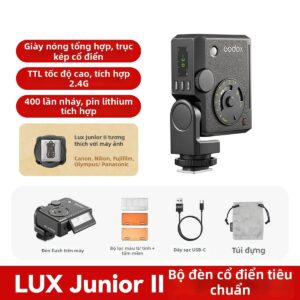 Đèn Flash Godox Lux Junior II TTL Auto (New 2026) chính hãng, hình ảnh thực tế mua tại HL Studio Đèn Led Quay Phim 4