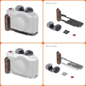 Khung Smallrig L-Plate 5260/ 5261 có tay cầm bằng gỗ cho máy ảnh FUJIFILM X-M5 (Black/ Silver) chính hãng, hình ảnh thực tế mua tại HL Studio Khung bảo vệ máy ảnh ( Camera Cage chính hãng )