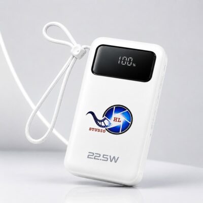 Sạc Dự Phòng HL Studio 20000mAh 22.5W Sạc Nhanh, Có Cáp Type-C & Lightning chính hãng, hình ảnh thực tế mua tại HL Studio Phụ Kiện Studio