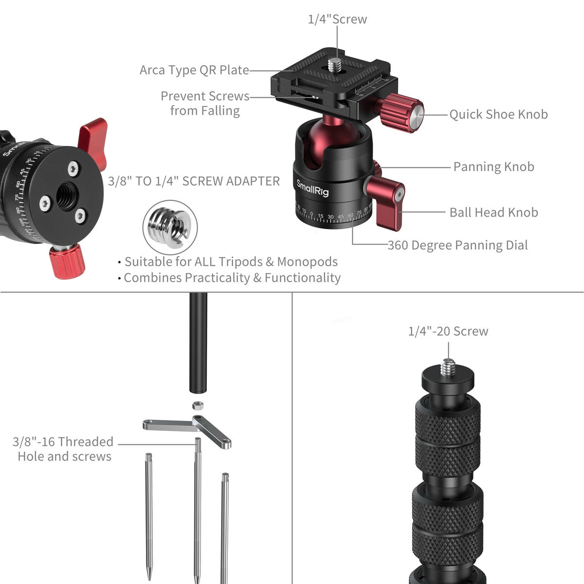 2026-10-04 TBQP Báo Giá Hà Nội - HCM - SmallRig 6397 – Chân máy tripod kèm ba gai cắm đất với tấm gắn Arca-Swiss 6 SmallRig 6397 – Chân máy tripod kèm ba gai cắm đất với tấm gắn Arca-Swiss chính hãng, hình ảnh thực tế mua tại HL Studio Tripod SmallRig 6