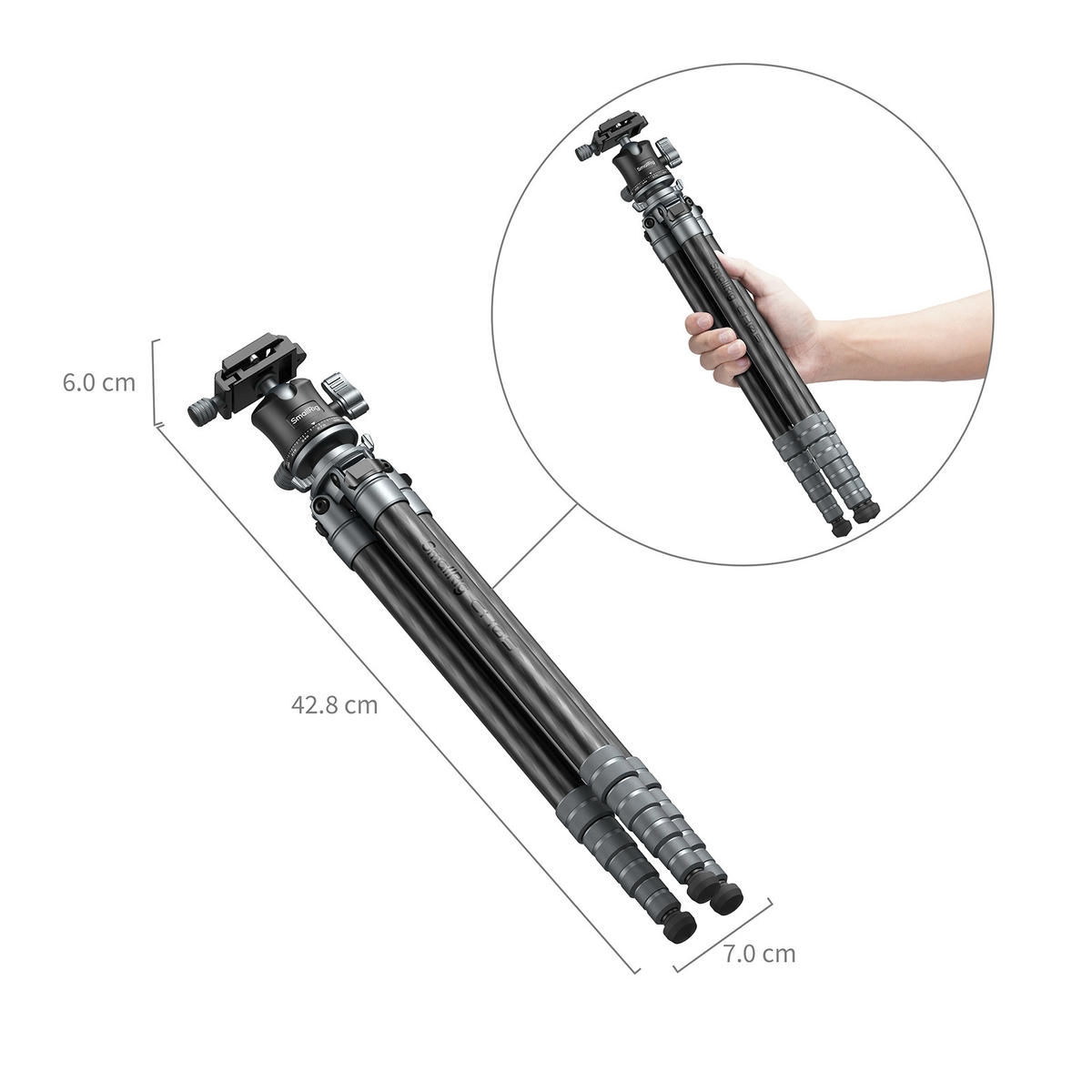 2026-10-04 TBQP Báo Giá Hà Nội - HCM - Smallrig 6598 – Chân máy ảnh du lịch siêu nhẹ sợi carbon 3 Smallrig 6598 – Chân máy ảnh du lịch siêu nhẹ sợi carbon chính hãng, hình ảnh thực tế mua tại HL Studio Tripod SmallRig 3