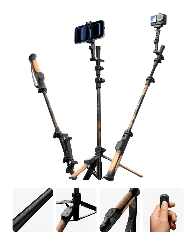 2026-10-04 TBQP Báo Giá Hà Nội - HCM - Telesin P1-CSS-05 – Gậy leo núi kiêm gậy selfie sợi carbon 3K 4 Telesin P1-CSS-05 – Gậy leo núi kiêm gậy selfie sợi carbon 3K chính hãng, hình ảnh thực tế mua tại HL Studio Phụ Kiện Studio 4