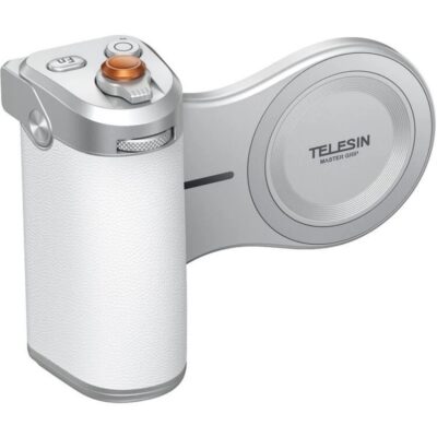 Telesin P5-MP-006WH – Tay cầm chụp ảnh từ tính kèm đèn led cho điện thoại chính hãng, hình ảnh thực tế mua tại HL Studio Phụ Kiện Studio
