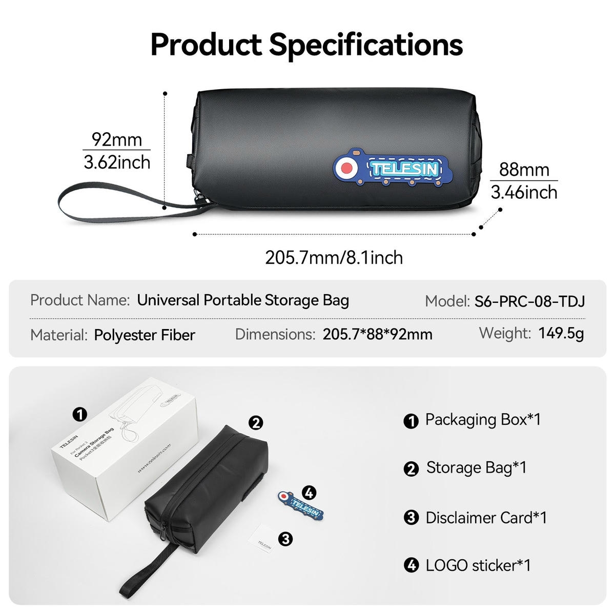2026-10-04 TBQP Báo Giá Hà Nội - HCM - Telesin S6-PRC-08-TDJ – Túi đựng đa năng cho DJI Pocket 4P/ 4/ 3 4 Telesin S6-PRC-08-TDJ – Túi đựng đa năng cho DJI Pocket 4P/ 4/ 3 chính hãng, hình ảnh thực tế mua tại HL Studio Phụ Kiện Studio 4